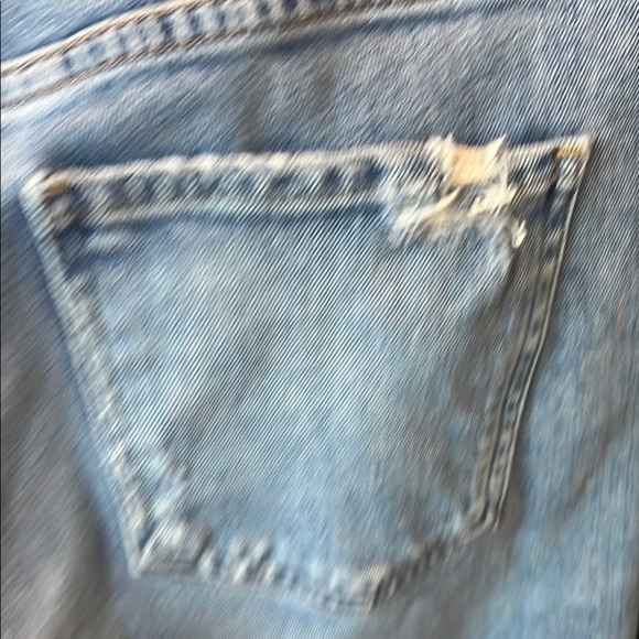 Citizens Of Humanity Blue Straight Jeans with Faded Distressing - Picture 13 of 14